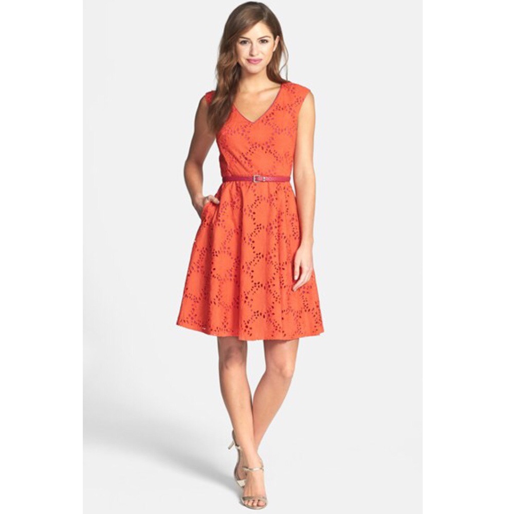 Donna Morgan Modcloth Eyelet Fit & Flare Sundress